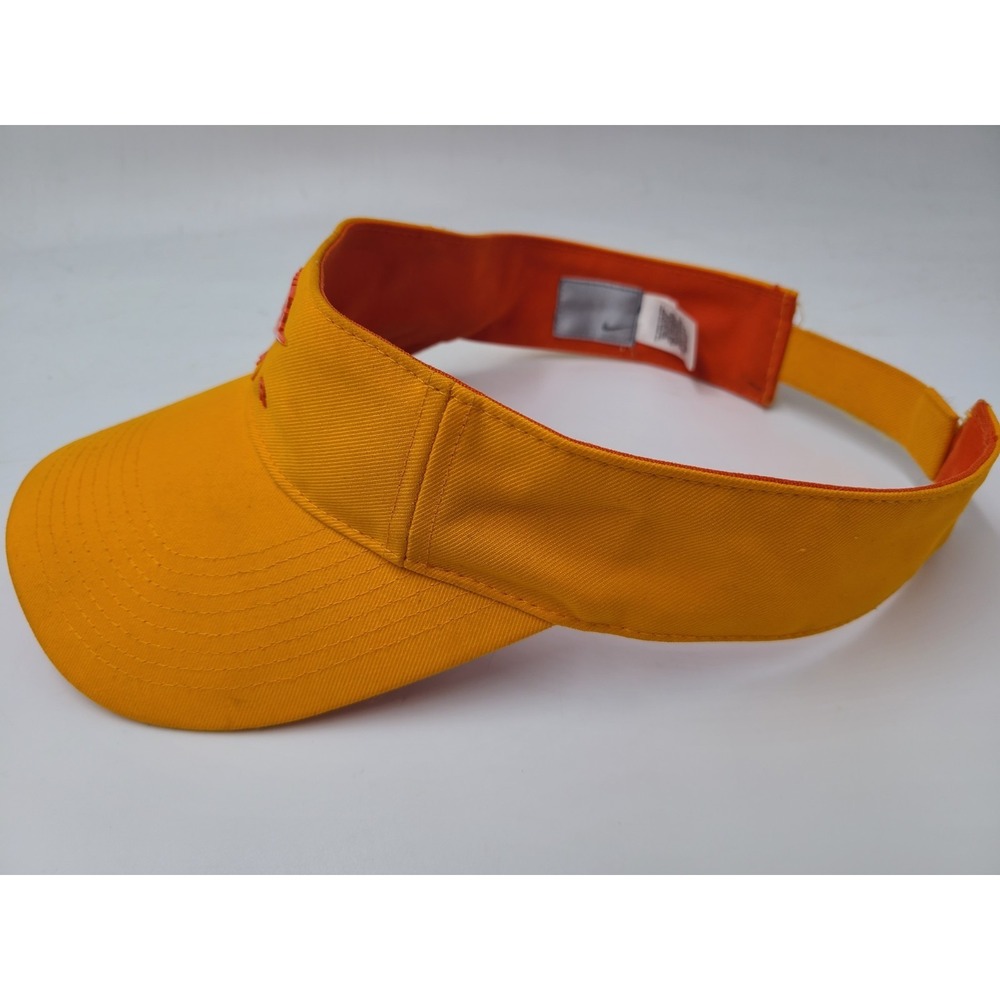Nike Air Sun Golf Visor Adjustable Hat Cap Polyester Swoosh Dad Men Women Orange - Picture 7 of 16